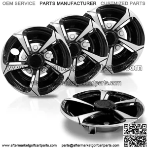 Golf Cart Hubcaps Golf Cart Accessories for Yamaha/ Club Car DS Precedent/ EZ-GO, 8 Inch Wheel Covers(Set of 4)