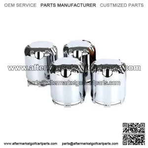 Golf Cart Wheel Center Hub Caps Cover for Yamaha EZGO Club Car Chrome