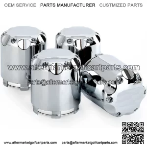 Golf Cart Chrome Wheel Center Caps Dust Cover for Yamaha EZGO Club Car& Other