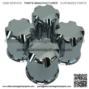 Golf Cart UTV ATV Wheel Rim Chrome Center Caps (Set of 4)