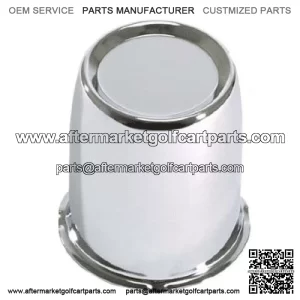 Set of 4 Golf Cart Chrome Slip In Wheel 2.65 in Center Caps Club Car EZGO Yamaha