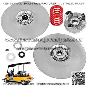 Golf Cart Secondary Driven Power Clutch Kit Metal Surface Drive Clutch 1985-2007 Driven Clutch Kit Compatible with Yamaha Low End G2-G22 Golf Cart (with Spring)
