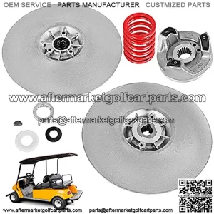 Bestauto Golf Cart Secondary Driven Power Clutch Kit Metal Surface Drive Clutch 1985-2007 Driven Clutch Kit Compatible with Yamaha Low End G2-G22 Golf Cart (with Spring)