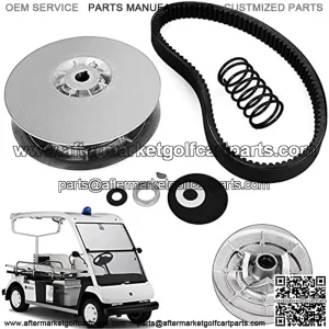 Rear Driven Clutch Kit for Yamaha Gas Golf Cart G2-G22 1985+ Secondary Clutch Driven Kit with Belt JN6-G6201-03 JN6-G6201-04, Silver,JN6-G6201-03 Primary Drive Clutch Compatible with 1985+ Yamaha G2 G8 G9 G14 G16 G22 4 Cycle Carts Gas Golf Cart Driven Clutch, Replaces JN6-G6201-04,Club Car Gas Golf Cart Drive Clutch DS Precedent Front Clutch Dry Centrifugal Clutch Compatible With U5000 RPM 5700 Nivel Metal CP0020 5700(1997-2015),Drive Clutch Compatible with Club Car Gas Golf Cart Model Club Car DS Clutch DS Precedent Front Clutch Gas Clutch U5000 RPM 5700 Nivel Metal CP0020 5700,G2-G22 Drive Clutch Primary Drive Clutch Golf Cart Drive Clutch Compatible with Yamaha 1985+ G2 G8 G9 G14 G16 G22 4 Cycle Carts Gas Golf Cart 1985 Up, OEM JN6-G6201-03 or JN6-G6201-04