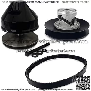 Drive Clutch + Driven Clutch + Belt Set for EZGO 2-cycle Gas Golf Cart 1976-1987