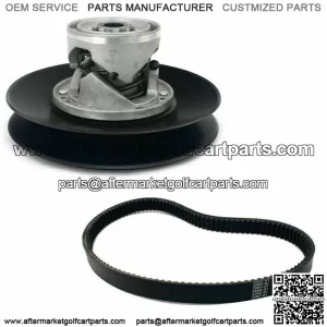 Secondary Drive Clutch + Drive Belt Set for EZGO 2 cycle Gas Golf Cart 1976-1988
