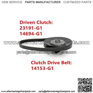 Driven Clutch + Drive Belt Kit for EZGO 2 Cycle Marathon 2PG 1976-1988 23191-G1