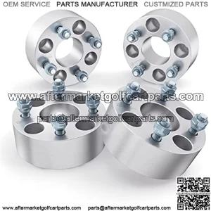 RockTrix 2 inch Wheel Spacers (4x4 Bolt Pattern, 68.5mm Bore, 12x.1.25 Studs, Cone Seat Nuts) Compatible with Yamaha Golf Carts (Widens Track by 4 inches) - 50mm 4x101.6 4pcs