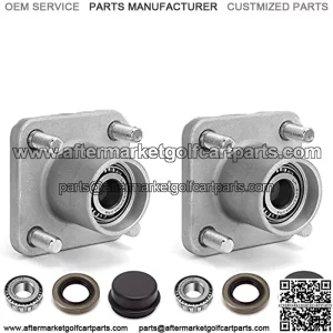 Golf Cart Front Wheel Hub Assembly kit with Bearing Seals for Golf Cart Club Car DS 1974-2003, OEM:11011102, 1011153, 1011889, 1011892, 1011894,LM11949 (Pack of 2)