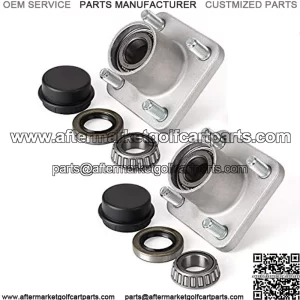 Wheel Hub Assembly for 2001.5-2013 EZGO TXT, Shuttle, Workhorse, ST Series Gas & Electric Golf Cart, with Bearing Races & Cap, OEM# 70895-G01 70895G01, Set of 2
