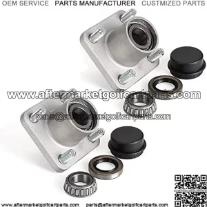 Golf Cart Front Wheel Hub Assembly with Hub Bearing/Oil Seal/Dust Cover for EZGO PDS&TXT/Medalist Gas & Electric 2001-Up,Replace OEM# 70895G01,L44643(Pack of 2)