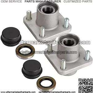 Golf Cart Wheel Hub Assembly for EZGO RXV 2008-up Gas & Electric, with Bearing & Cap, OEM# 609603 19862G1 602340 602341 12091G2, Set of 2