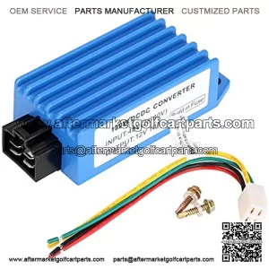 Golf Cart Voltage Reducer for Yamaha Electric - Battery Converts 28-60 Volts to 12 Volts for LED Lighting Kit