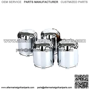 ITP Generic Golf Cart Wheel Alloy Center Covers 8,10,12 Inch Material Aluminum P110Fit for Club Car Yamaha,EZGO (4pcs)