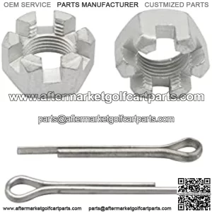 2 Set EZGO TXT Golf Cart Slotted Nut & Pinning 1976-Up Replacement Part 5/8-1815483-G1/612928 3010387-G1