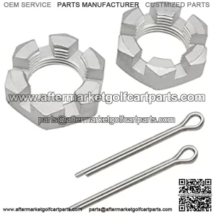 2 Set EZGO TXT Golf Cart Slotted Nut & Pinning 1981-UP Replacement Part 12093-G1 00798-G8