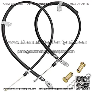 2PCS Club Car Precedent 2004+ Brake Cable Stainless Steel Core Driver & Passenger Side and 2018-up Tempo G&E Golf Cart