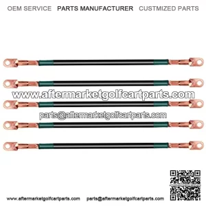 9.99MALL Golf Cart Battery Cable Set for Club Car DS 1995-Up 48 Volt, 4 Gauge (Set of 5)