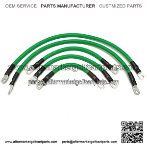 Club Car Precedent Golf Cart Battery Cable Set - 4 Gauge 8 VOLT 2004 & UP GREEN