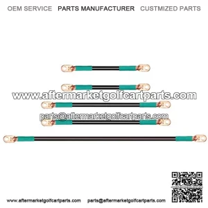 Golf Cart Battery Cable Kit for EZGO TXT, Medalist, Marathon 1994-up 36 & 48 Volt (4 Gauge, Set of 5 PCS)