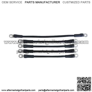 EZGO TXT/ Medalist Battery Cables - 4-gauge - Includes (1) 12" and (4) 7" (Fits 1994+)