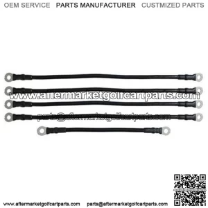 EZGO TXT 48V Battery Cables -  6-gauge - Includes (1) 7" and (4) 14"