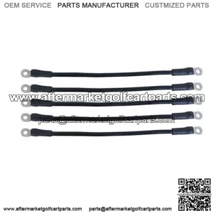 Yamaha G2/ G8/ G9 & Club Car Battery Cables - Includes (5) x 12" 6-gauge Cable Set (For Club Car 36V 1981+, Yamaha 36V 1985-1994)