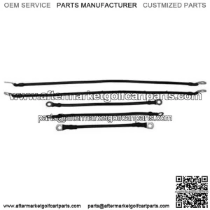 Club Car Precedent Battery Cables - Includes (2) x 21" (2) 12" (1) 9" 6 gauge Cable Set (For Precedent w/ 8V Batteries)