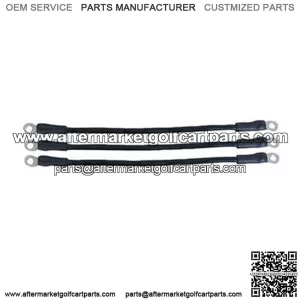 Club Car DS Battery Cables - Includes (3) x 14" 6-gauge Cable Set (For DS w/ 12V Batteries)
