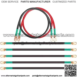 Golf Cart Heavy Duty Battery Cable 7 PCS Set 4 Gauge for 1994 up Club Car DS & Precedent 48Volt,14+40Long