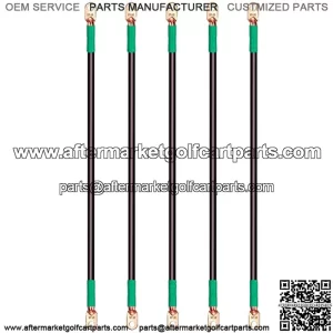 Golf Cart Battery Cable Set (4 Gauge Wire, 5pcs One Set) for Yamaha G2 G8 G9 36 Volt Model 1985-1994