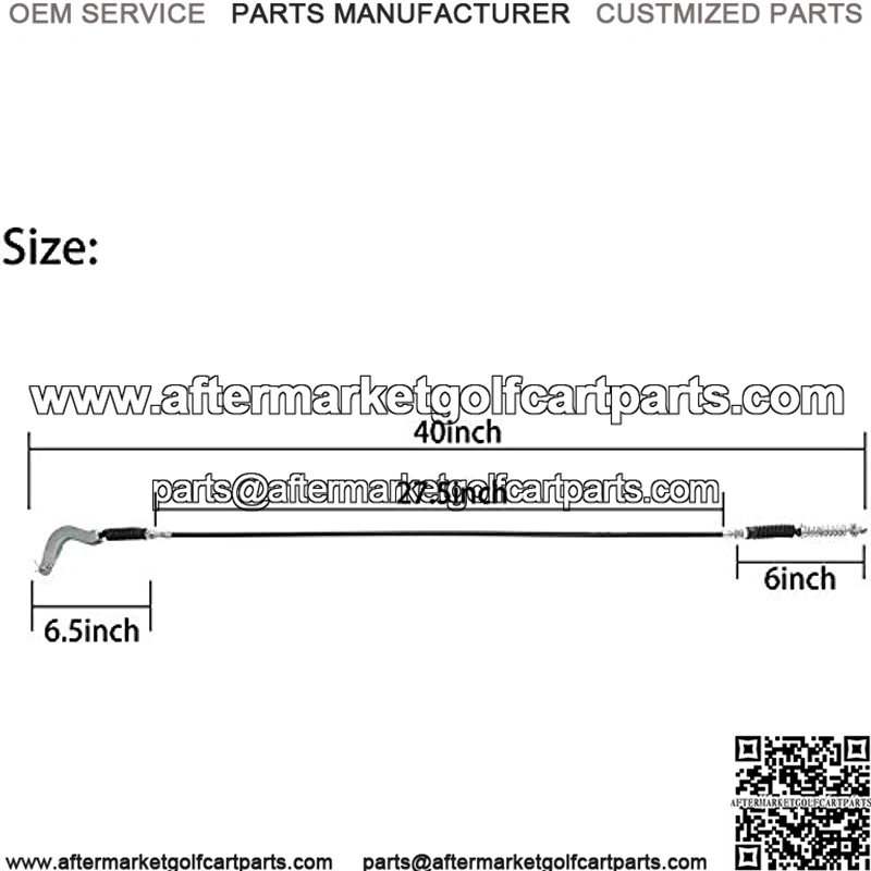Golf Cart Forward & Reverse Shift Cable Assembly 40" L for EZGO TXT 1991-2001 4-Cycle Gas Models,Replace OEM 25691G01 - Image 2