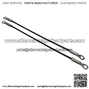 Pair (2) of Flexible Tailgate Tethers 12" Golf Cart Club Car Cable 105128001