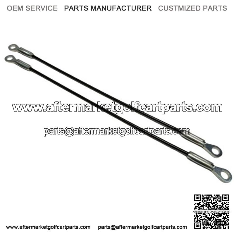 Pair (2) of Flexible Tailgate Tethers 12" Golf Cart Club Car Cable 105128001