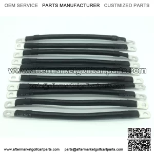 4 AWG 9 INCH Golf Cart Battery Cables for EZ-GO, Yamaha, Club Car 10 Pack