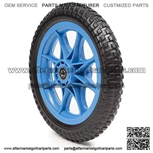 12 Inch Closed Cell Foam EVA Plastic Spoke Ball Bearing Wheel | Black Tire/Blue Rim