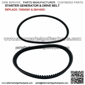NEW Drive Starter Generator Belt For EZGO Gas Golf Cart 1994+ 72054G01 26414G01