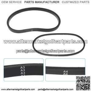 Rubber Starter Generator Drive Belt Kit for Club Car Golf Cart 101916701 1016203