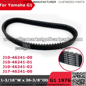 Drive Clutch Belt for Yamaha G1A Gas Golf Cart 76-89 J10-46241-01 J17-46241-00