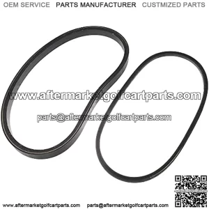 Black Starter Generator Belt and Drive Belt Kit for Club Car 1997-Up Precedent 2004-Up Replace 101916701 1016203 Golf Cart Parts