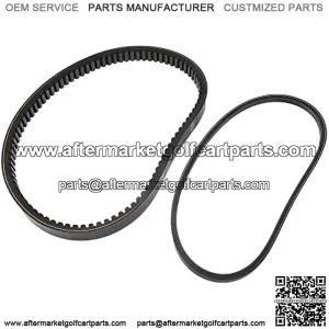 Drive Belt and Starter Belt for EZGO 4 Cycle Gas Golf Cart RXV TXT Express Medalist ST Vehicles Terrain 1994-2013 72054G01 72024G01 72025G01