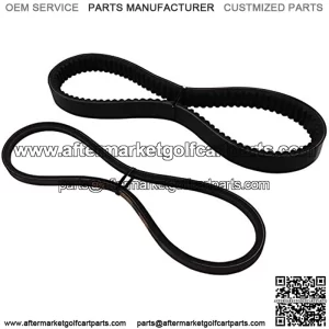 EZGO Clutch Drive Belt & Starter Generator Belt for Medalist/TXT 350cc, 295cc 4 Cycle Golf Cart 1994-2013 Models Replacing OEM Numbers: 72054G01, 26414G01 630587