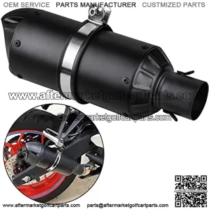 Universal 2" Slip on Motorcycles Exhaust Mufflers & Silencers Compatible with Grom ATV Dirt Street Bike Scooter Quad and Other Bikes Matt Black