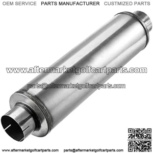 Upower 4" Inlet Diesel Exhaust Muffler 7" x 24" Body 30" Whole Length XS2772 - Straight Through Stainless Steel Welded On Resonator Muffler