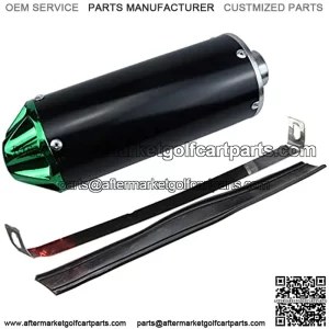 Aluminum Green 28mm Motorcycle Exhaust Muffler With Clamp For 50cc 70cc 90cc 110cc 125cc Chinese Pit Trail Dirt Bike Mini Motocross Motorcycle CRF50 XR50 KLX Coolster SSR Thumpstar Lifan