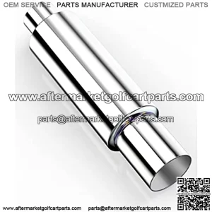 MZS Exhaust Muffler, Stainless Steel Exhaust Tip 18.5" Length 2.5" Inlet 4" Outlet Universal for Car Sedan SUV Truck Vehicles