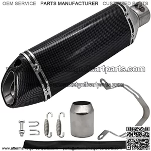 Motorcycle Slip On Exhaust Muffler,1.5-2"arbon Fibernversal Exhaust Slip on Silencers & Mufflersor Dirt Bike Street Bike Scooter ATV Racing Exhaust Pipes