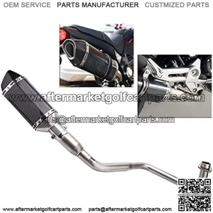 Motorcycle Exhaust Muffler Compatible with Honda Grom Msx125 2013 2014 2015 2016 2017 2018 2019 2020 2021 2022 Motorcycle Exhaust Slip On Muffler Baffle