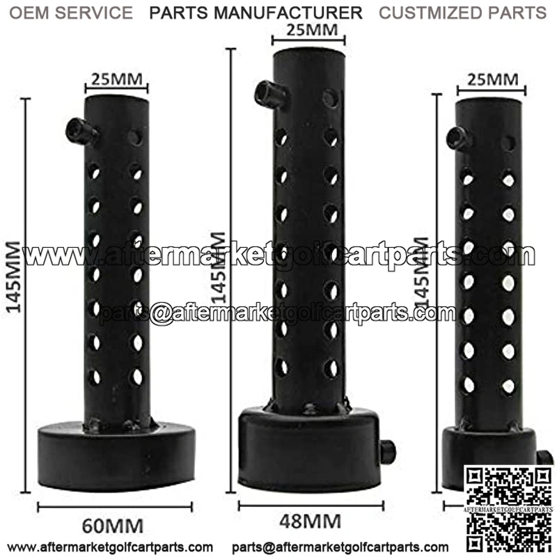 2PCS Universal 48mm Motorcycle Exhaust Silencer Motorbike Muffler Can Insert Baffle Silencer DB Killer Removable(Black) - Image 2