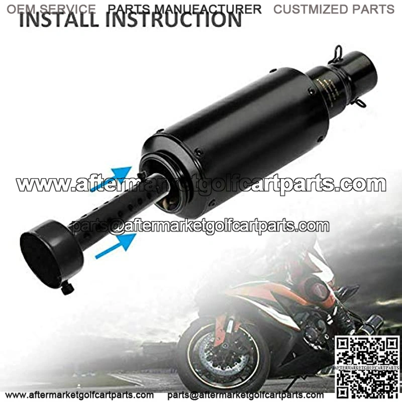 2PCS Universal 48mm Motorcycle Exhaust Silencer Motorbike Muffler Can Insert Baffle Silencer DB Killer Removable(Black) - Image 3
